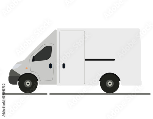 Illustration of a truck. Modern machine for delivering goods, logistics, transporting goods and commercial services.
