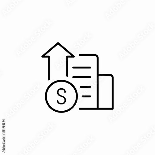 building sale increase icon sign vector