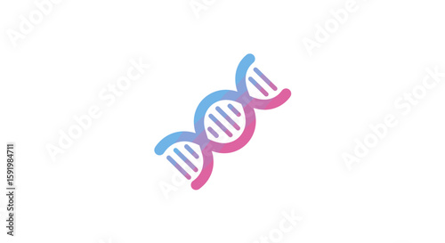 DNA double helix illustration on white background