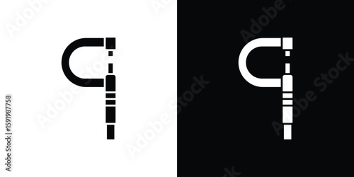 Fotografie Micrometer icons flat vector concept
