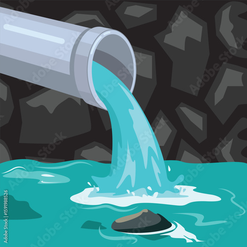  waste water pipe cartoon vector illustration element