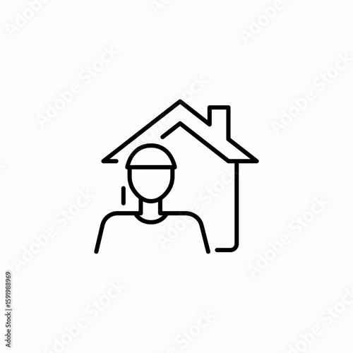 home owner icon sign vector