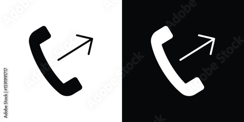 Foto Call outgoing icons flat vector concept
