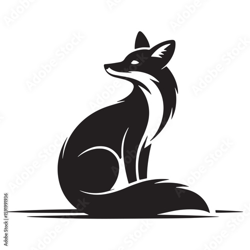 Fox Silhouette Animal Vector Art Illustration Designfox,animal,silhouette,vector,art,black,white,design,logo,icon,outline,graphic,illustration,print,poster,stencil,template,clipart,cartoon,shape,shado