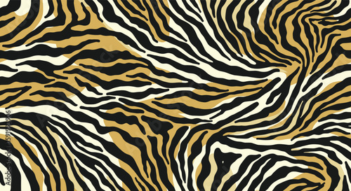 Bold black and golden brown animal print pattern for dynamic designs