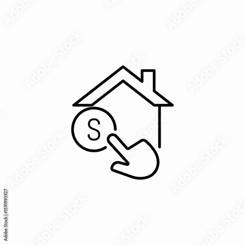 housing finances online icon sign vector