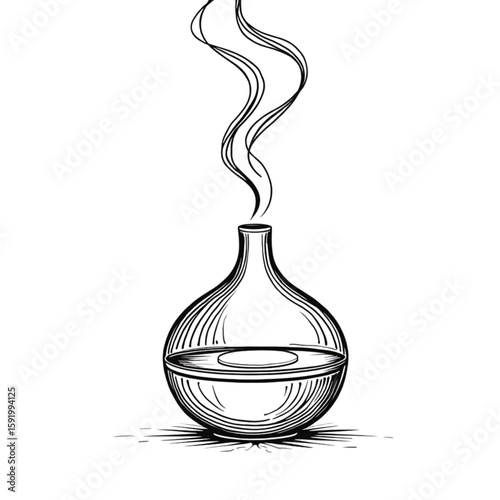 Ultrasonic diffuser emitting vapor c