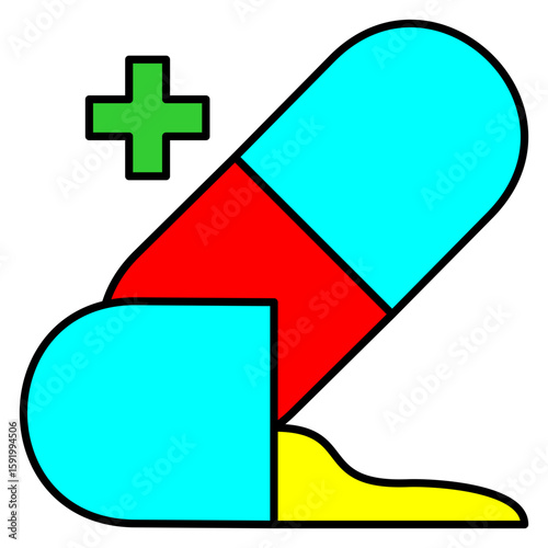 Vitamins Outline Color Icon