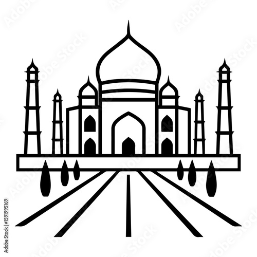 taj mahal vector