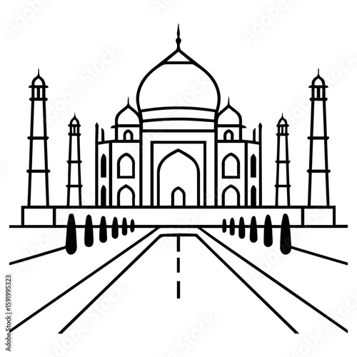 taj mahal vector