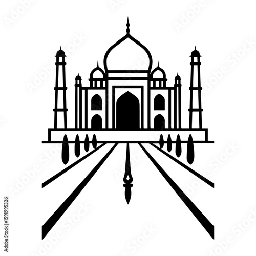 taj mahal vector