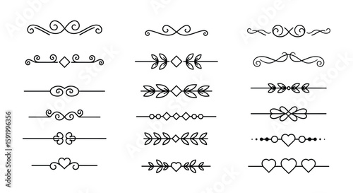 Elegant decorative ornaments for enhancing textual content