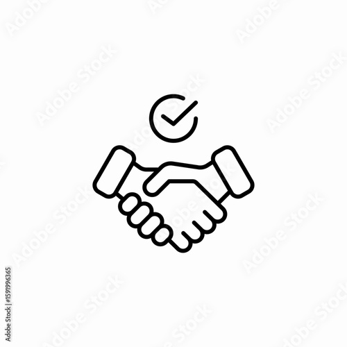 mutual agreement completed icon sign vector
