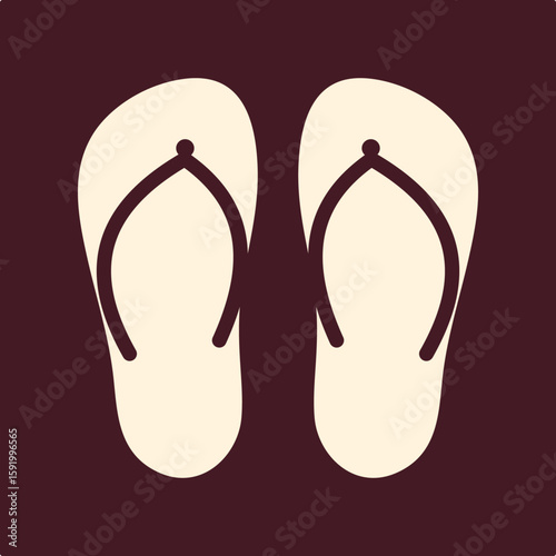 Slippers trendy useful important vector Illustration design stunning colorful background