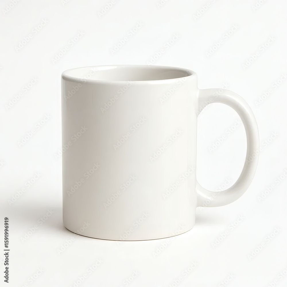 Obraz premium Minimalist White Ceramic Mug
