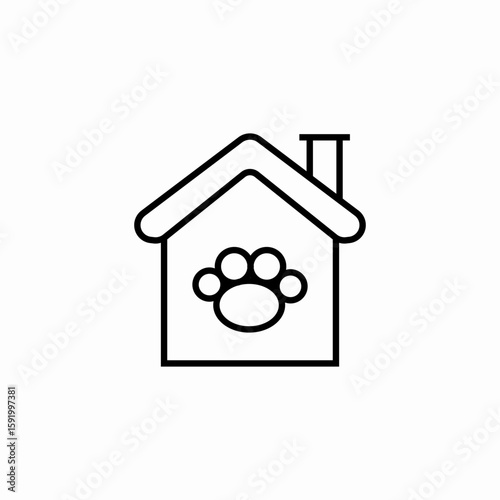 pet home icon sign vector