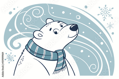 polar bear on ice