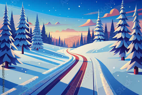 winter forest landscape