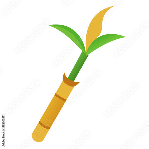 Sugarcane  icon on white background. Simple element from digital disruption collection.