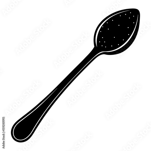 Spoon with sugar  icon on white background. Simple element from digital disruption collection.