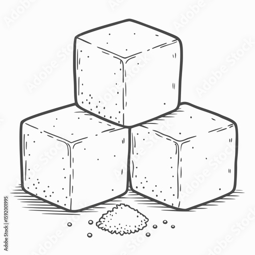 Sugar cubes  icon on white background. Simple element from digital disruption collection.