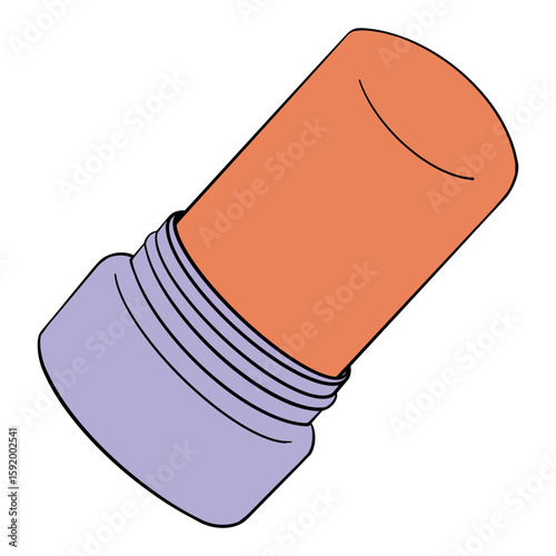 Solid Stick Antiperspirant Deodorant. Drawing isolated on the white background. Hand drawn colorful digital illustration. Sticker for printing. High resolution. Vector EPS10 and IPG