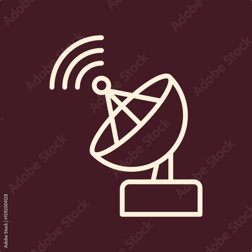 Satellite antenna trendy useful important vector Illustration design elegant colorful background