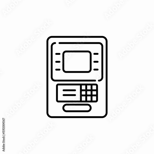 atm machine icon sign vector