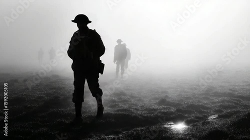 Soldiers Marching Through Fog: A WWI Remembrance