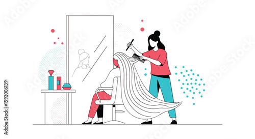 Professional hair salon offering expert hair styling and cutting services for men and women