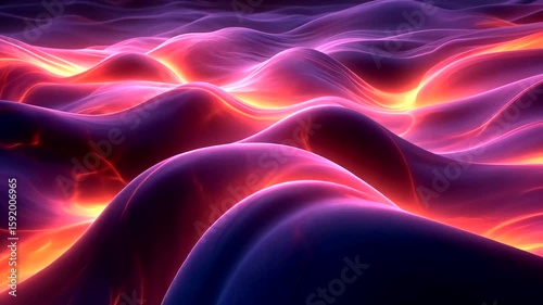 Abstract Energy Waves: Mesmerizing Red and Purple Gradient Background Animation loop