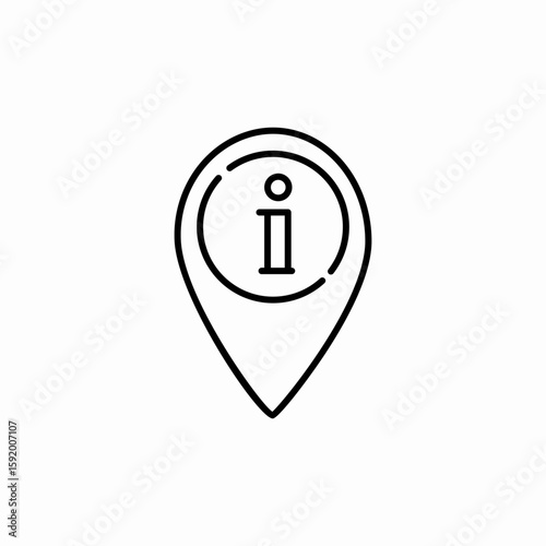 information location pin icon sign vector