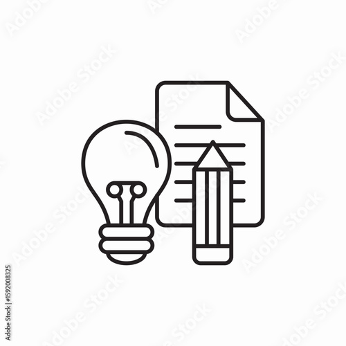 text idea bulb icon sign vector