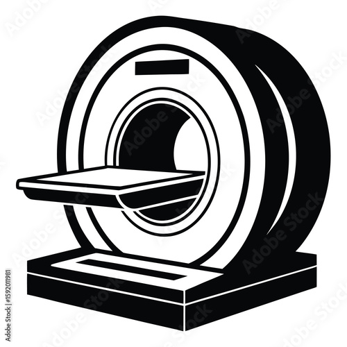 Medical Marvel a Silhouette of Advanced MRI Technology for Healthcare Imaging Solutions