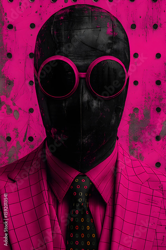 Man in Pink Suit and Sunglasses