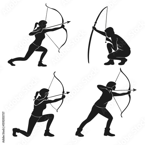 silhouette of a man with a bow