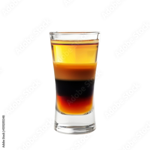 Wallpaper Mural B52 is a classic layered shot with a striking look, featuring coffee liqueur, Irish cream, and orange liqueur. Served in a tall glass, its rich flavors and colorful layers, cut-out, clipping path, tra Torontodigital.ca