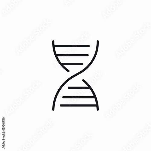 dna chain icon sign vector