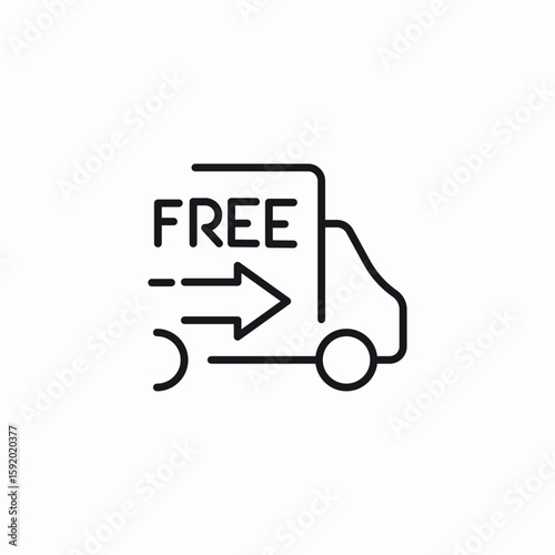 free shipping icon sign vector