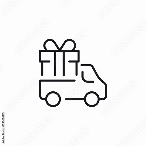 gift box shipping icon sign vector