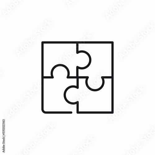 puzzle piece icon sign vector