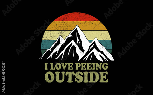 I Love To Pee Outside Outdoor Man Camping svg t-shirt quotes design