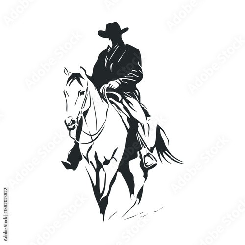 Equestrian rider on horseback showcasing rural lifestyle and adventure