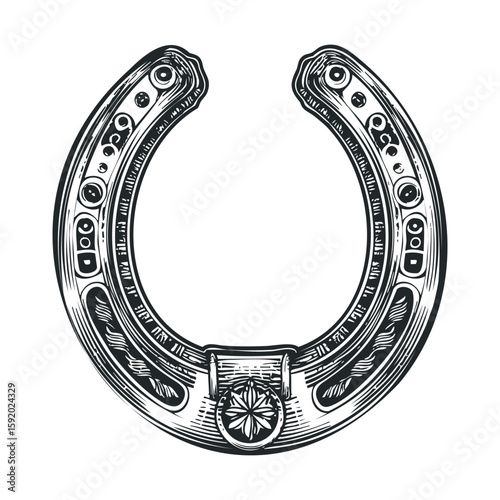 Unique horseshoe design for good luck and traditional symbolism