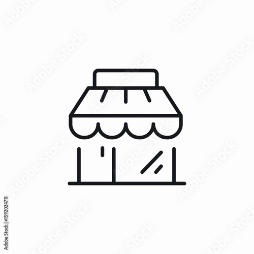 store tent icon sign vector