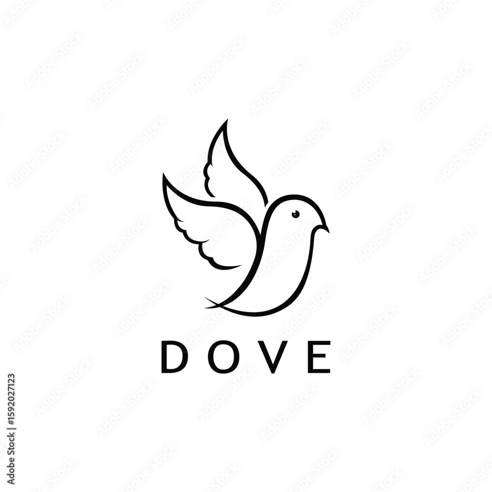 Obraz premium Creative Design of Flying Dove Logo as a Symbol of Peace