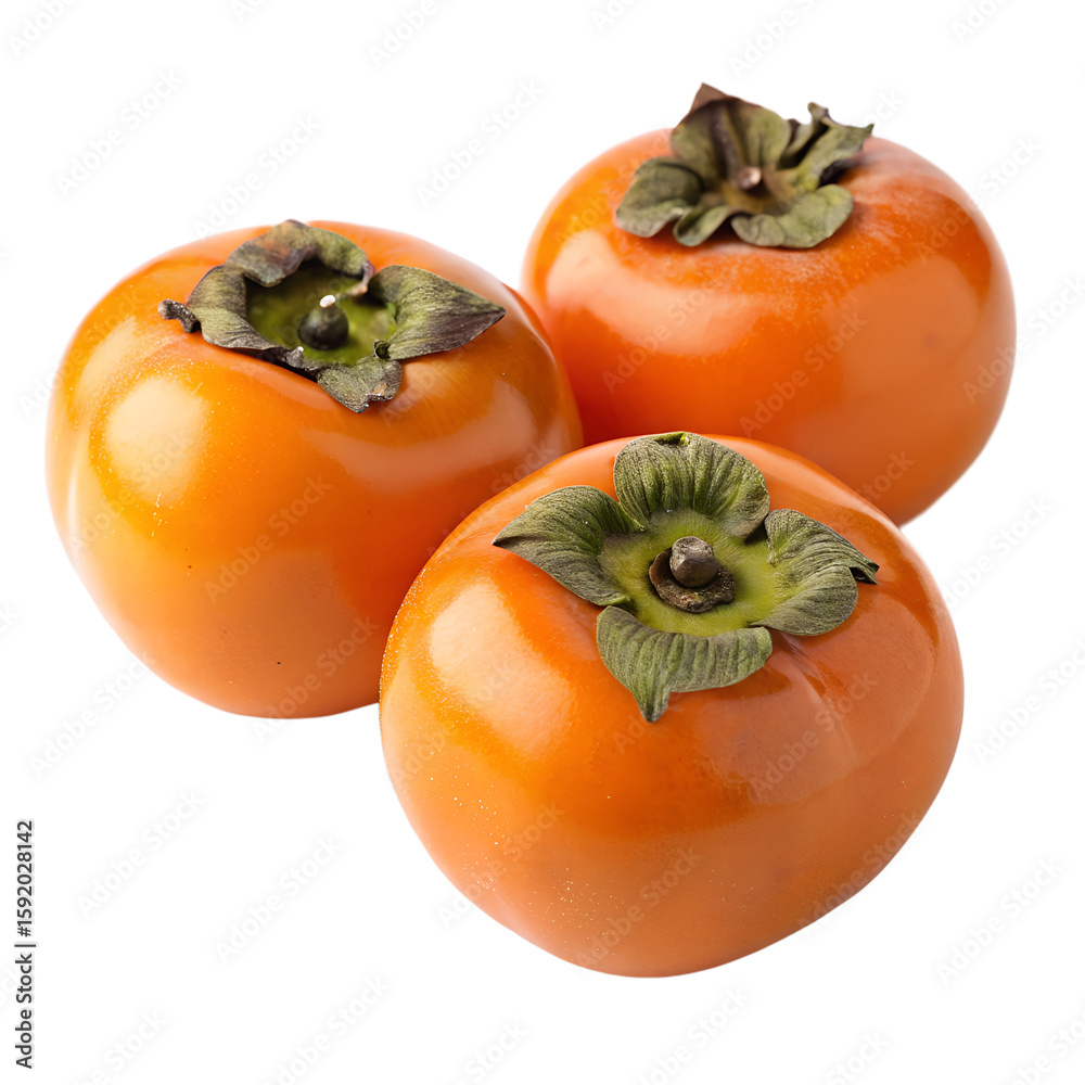 persimmon on a white background