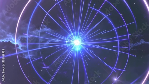 Futuristic Particle Flayer | Glowing Energy Lines Twisting in Space | Sci-Fi VFX Animation | Neon Light Trails 