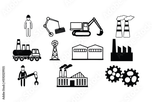 industrial icon pack representing 2.eps