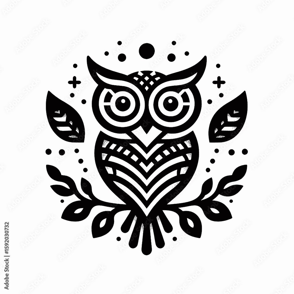 Obraz premium owl on a branch, owl on white background, owl, owl in the night, owl on a tree, owl on white, owl with wings, owl on tree branch